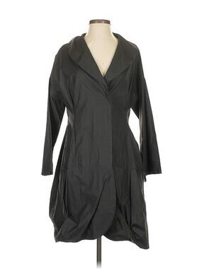 lungta de fancy Black Opera Coat Draped Cotton 4